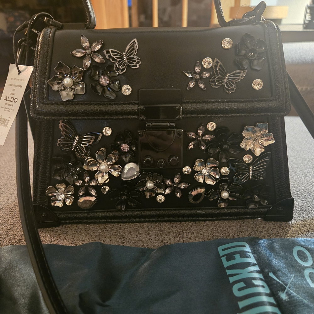 Wicked X Aldo Black Embellished Crossbody Bag